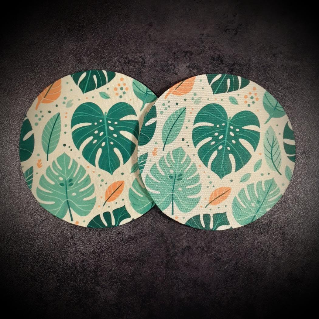 Tropical Monstera Leaf Cup Coasters Cup Coasters