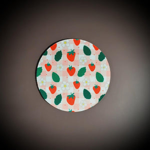 Gingham Strawberry & Daisies Cup Coasters Cup Coasters