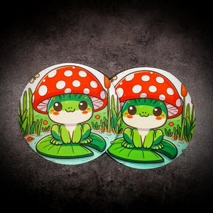 Mushroom Frog Cup Coasters Cup Coasters