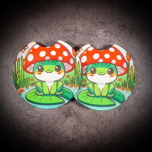 Mushroom Frog Car Coasters Car Coasters