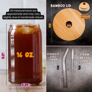 Tropical Monstera Leaf Glass Tumbler Drinkware